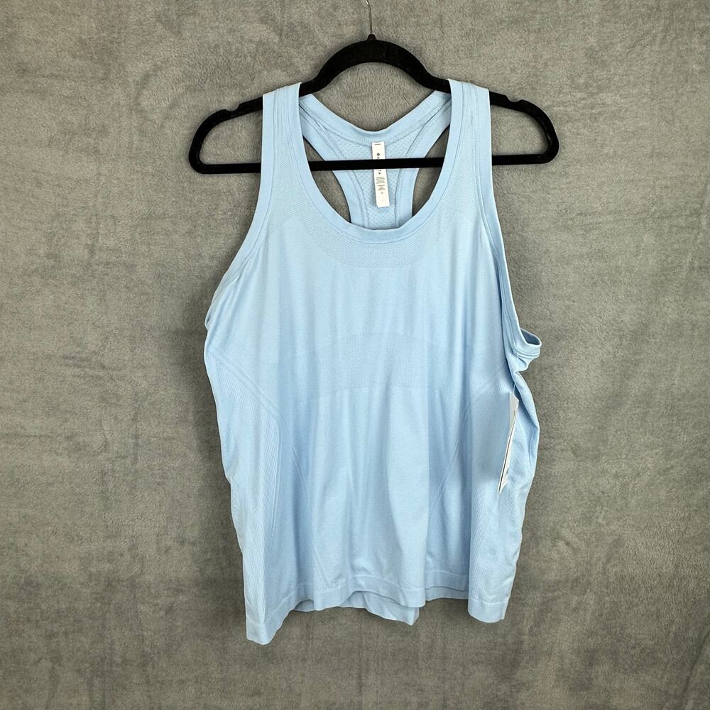 Athleta Top Womens 1X Blue Momentum Tank Stretch Sleeveless Athleisure Gym NEW